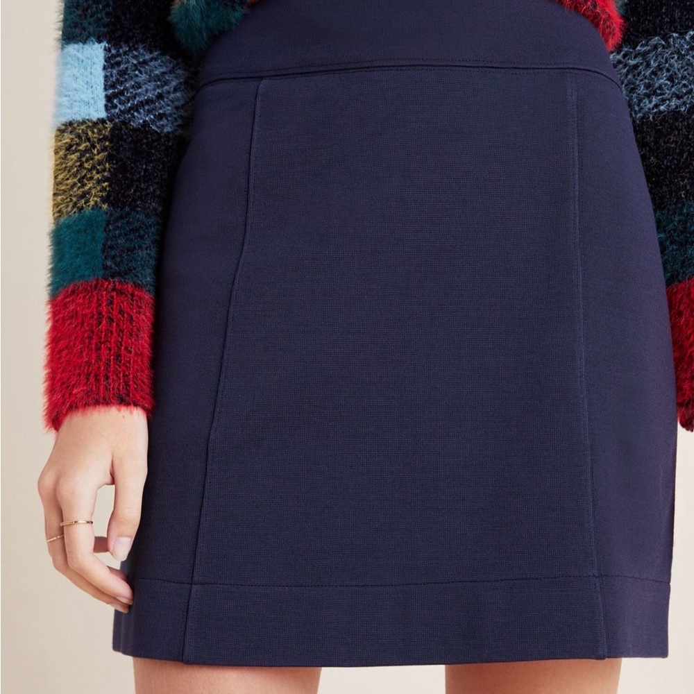Anthropologie Navy Mini Skirt
